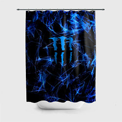 Шторка для душа Monster energy искры дымы, цвет: 3D-принт