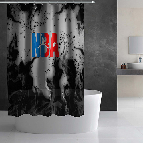 Шторка для ванной NASA неоновый огонь / 3D-принт – фото 2