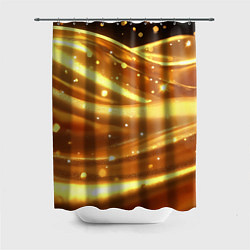Шторка для душа Золотая ткань с блестками, цвет: 3D-принт