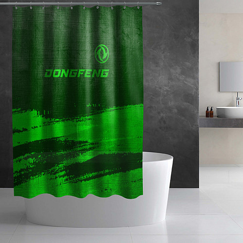 Шторка для ванной Dongfeng - green gradient посередине / 3D-принт – фото 2