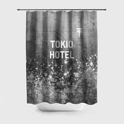 Шторка для душа Tokio Hotel - grey gradient посередине, цвет: 3D-принт