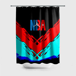 Шторка для душа NBA краски геометрия, цвет: 3D-принт