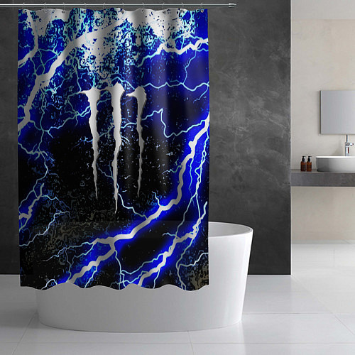 Шторка для ванной Monster storm energy / 3D-принт – фото 2