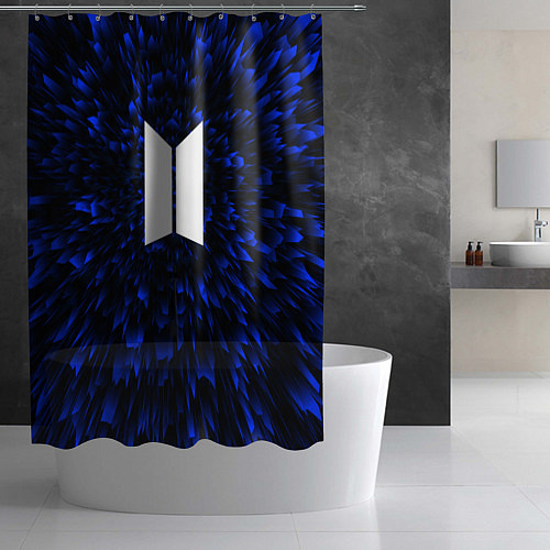 Шторка для ванной BTS blue energy / 3D-принт – фото 2