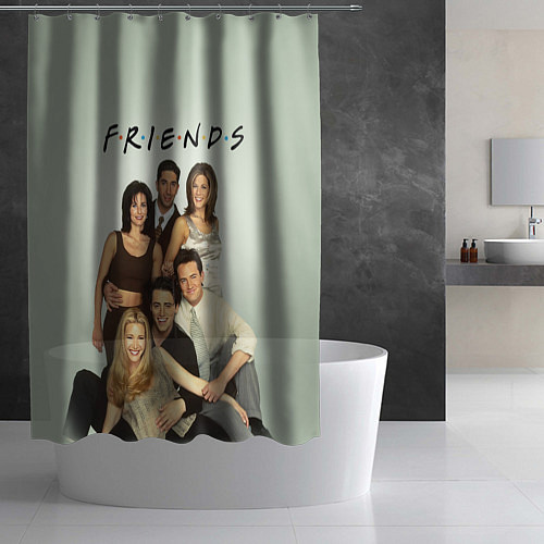 Шторка для ванной Американский сериал - Друзья / 3D-принт – фото 2