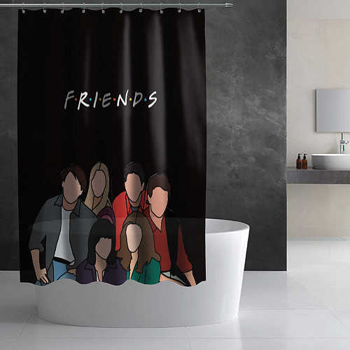 Шторка для ванной Friends - Central park / 3D-принт – фото 2