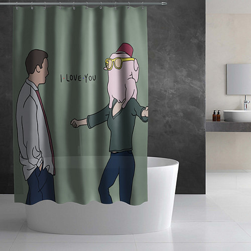 Шторка для ванной Чендлер и Моника / 3D-принт – фото 2