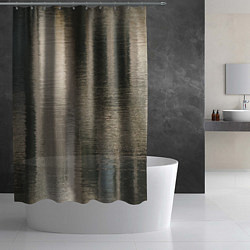 Шторка для душа Размытые серо-бежевые полосы, цвет: 3D-принт — фото 2