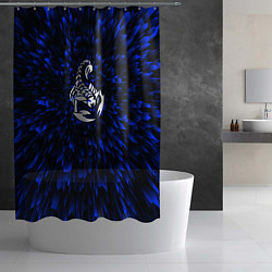 Шторка для душа Scorpions blue energy, цвет: 3D-принт — фото 2