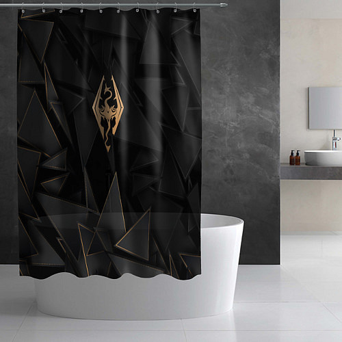 Шторка для ванной Skyrim golden poly / 3D-принт – фото 2
