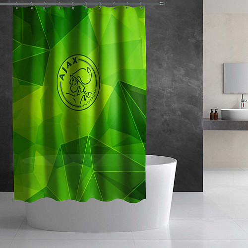 Шторка для ванной Ajax green poly / 3D-принт – фото 2
