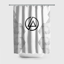 Шторка для душа Linkin Park white poly, цвет: 3D-принт