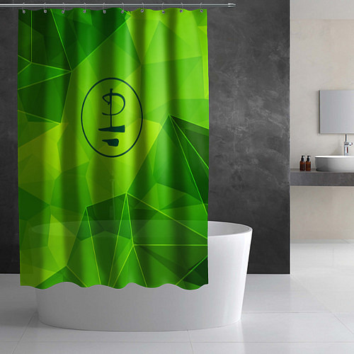 Шторка для ванной Pink Floyd green poly / 3D-принт – фото 2