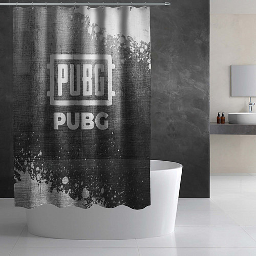Шторка для ванной PUBG - grey gradient / 3D-принт – фото 2