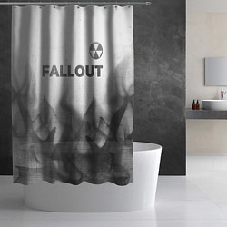 Шторка для душа Fallout - white gradient посередине, цвет: 3D-принт — фото 2