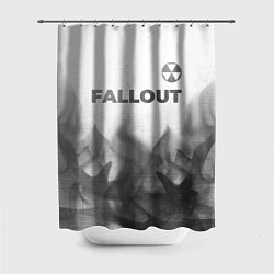 Шторка для душа Fallout - white gradient посередине, цвет: 3D-принт