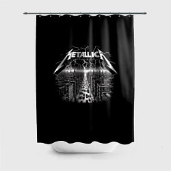 Шторка для душа Metallica - lightnings in metropolis, цвет: 3D-принт