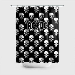 Шторка для душа AC DC rock skull, цвет: 3D-принт
