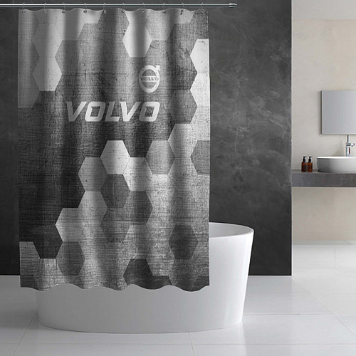 Шторка для ванной Volvo - grey gradient посередине / 3D-принт – фото 2