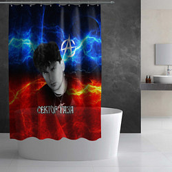 Шторка для душа Сектор газа молнии на фоне, цвет: 3D-принт — фото 2