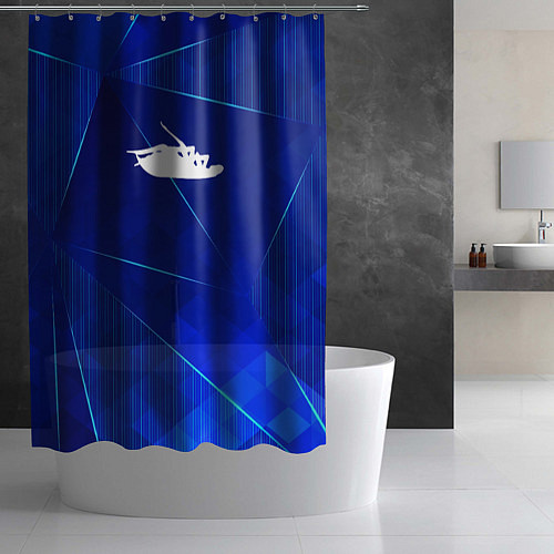 Шторка для ванной Papa Roach blue poly / 3D-принт – фото 2