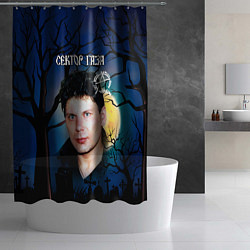 Шторка для душа Юрий Хой полнолуние, цвет: 3D-принт — фото 2