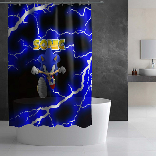 Шторка для ванной Sonic storm electro / 3D-принт – фото 2