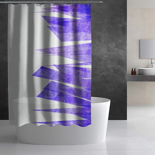 Шторка для ванной Color white purple / 3D-принт – фото 2