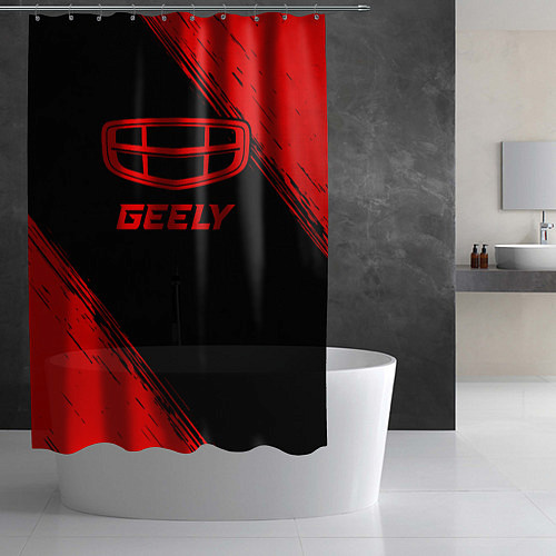 Шторка для ванной Geely - red gradient / 3D-принт – фото 2