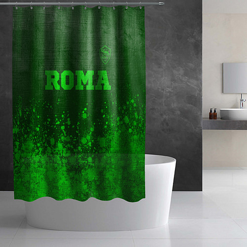 Шторка для ванной Roma - green gradient посередине / 3D-принт – фото 2