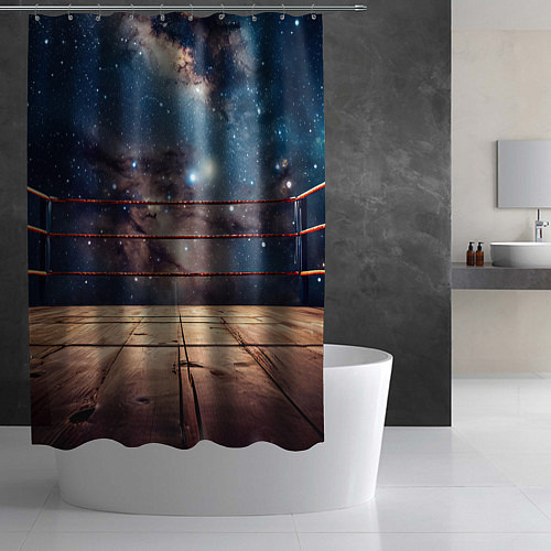 Шторка для ванной Космический ринг / 3D-принт – фото 2