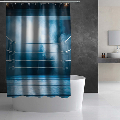 Шторка для ванной Ринг в тумане / 3D-принт – фото 2