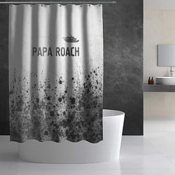 Шторка для душа Papa Roach - white gradient посередине, цвет: 3D-принт — фото 2