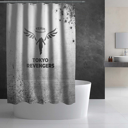 Шторка для ванной Tokyo Revengers - white gradient / 3D-принт – фото 2