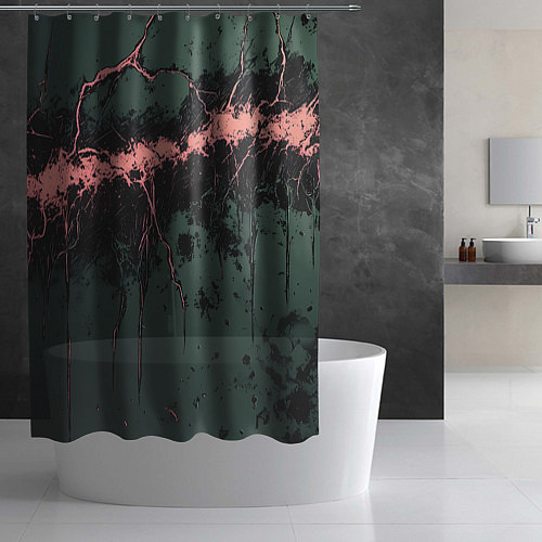 Шторка для ванной Гранж потертая текстура / 3D-принт – фото 2