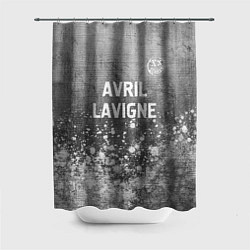 Шторка для душа Avril Lavigne - grey gradient посередине, цвет: 3D-принт