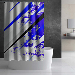 Шторка для душа Color white blue, цвет: 3D-принт — фото 2