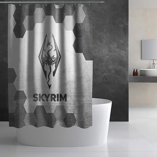 Шторка для ванной Skyrim - white gradient / 3D-принт – фото 2