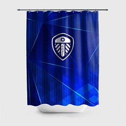 Шторка для душа Leeds United blue poly, цвет: 3D-принт