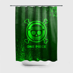 Шторка для душа One Piece - green gradient, цвет: 3D-принт