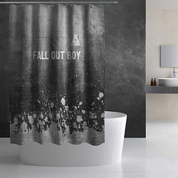 Шторка для душа Fall Out Boy - grey gradient посередине, цвет: 3D-принт — фото 2