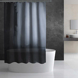 Шторка для душа Абстракция с серым и черным, цвет: 3D-принт — фото 2