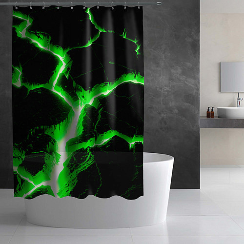 Шторка для ванной Разлом / 3D-принт – фото 2