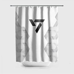 Шторка для душа Seventeen white poly, цвет: 3D-принт