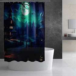 Шторка для душа Day of the Dead - Хэллоуин, цвет: 3D-принт — фото 2