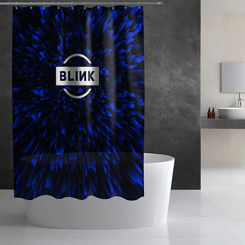 Шторка для ванной Blackpink blue energy / 3D-принт – фото 2