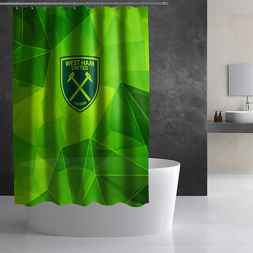 Шторка для ванной West Ham green poly / 3D-принт – фото 2