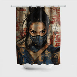 Шторка для душа Китана в китайском стиле, цвет: 3D-принт