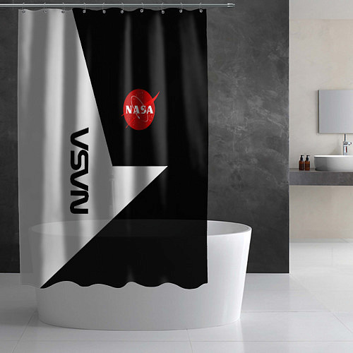 Шторка для ванной Nasa текстура геометрия / 3D-принт – фото 2