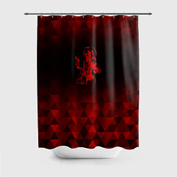 Шторка для ванной Iron Maiden red poly